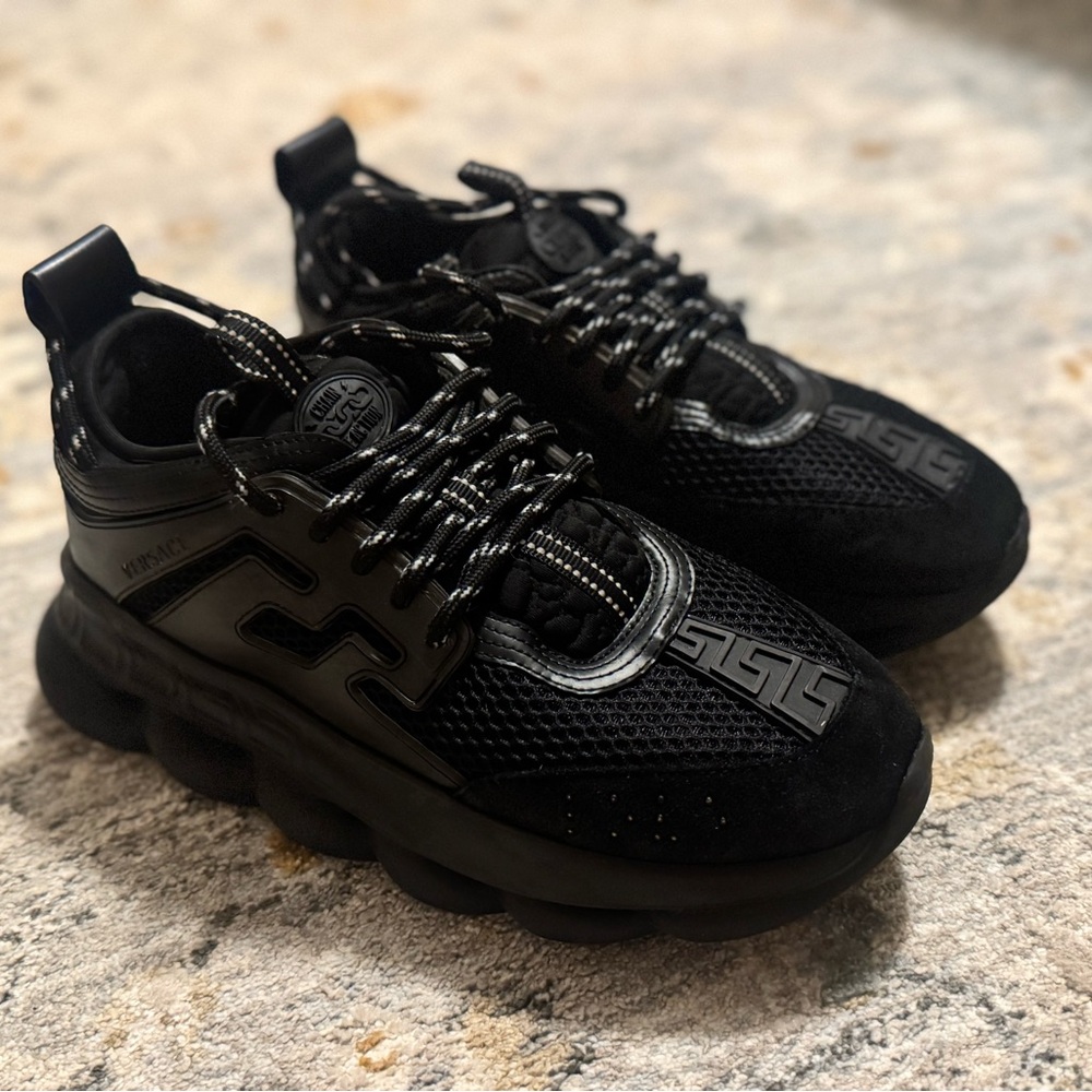 Versace Black Chunky Sneakers